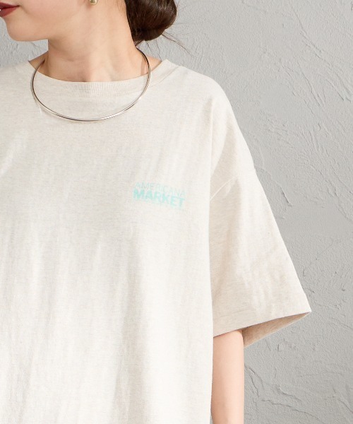 WEB限定】[Americana/アメリカーナ] MARKET バックプリントTシャツ（T