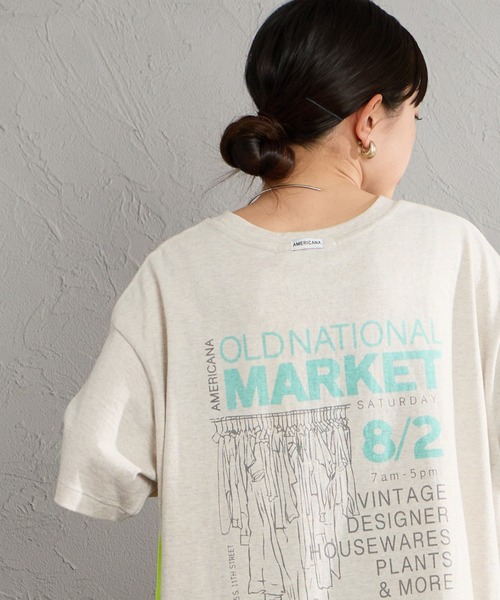 AMERICANA（アメリカーナ）の「【WEB限定】[Americana/アメリカーナ] MARKET バックプリントＴシャツ（Tシャツ/カットソー・レディース・ホワイト/オートミール/ブラウン・ONE SIZE）」の19枚目の写真