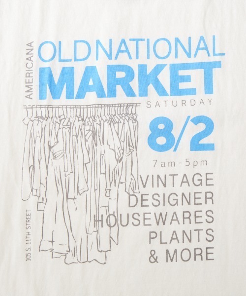 AMERICANA（アメリカーナ）の「【WEB限定】[Americana/アメリカーナ] MARKET バックプリントＴシャツ（Tシャツ/カットソー・レディース・ホワイト/オートミール/ブラウン・ONE SIZE）」の6枚目の写真