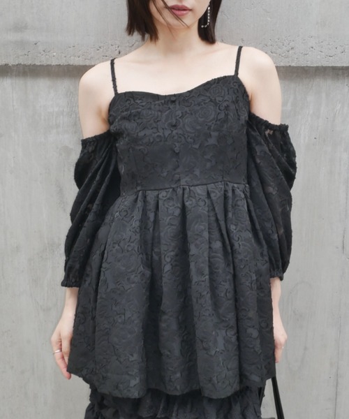 セール】rose jacquard puff tunic（チュニック）｜HONEY MI HONEY