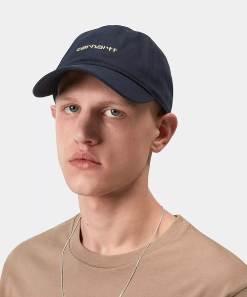 Carhartt WIP(カーハートダブリューアイピー)の「【Carhartt WIP】CANVAS SCRIPT CAP I028876(キャップ・メンズ・グリーン/ブラック/グレー/ネイビー・FREE)」の4枚目の写真