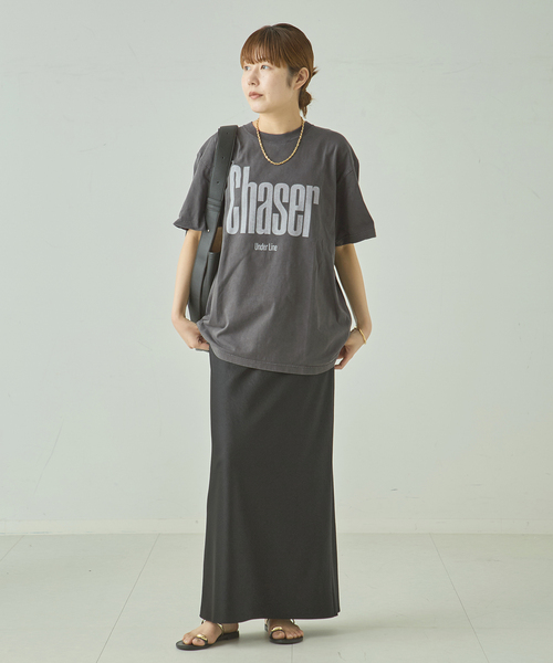 journal standard L'essage（ジャーナルスタンダードレサージュ）の「【Chaser~】ピグメントTシャツ（Tシャツ/カットソー・レディース・ベージュ/ホワイト/ブラック・FREE）」の18枚目の写真