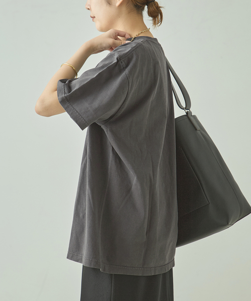 journal standard L'essage（ジャーナルスタンダードレサージュ）の「【Chaser~】ピグメントTシャツ（Tシャツ/カットソー・レディース・ベージュ/ホワイト/ブラック・FREE）」の22枚目の写真