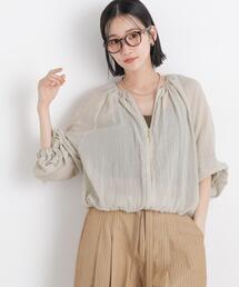 NANO universe（ナノユニバース）の「TCボイルジップアップギャザーブルゾン(セットアップ可)（ブルゾン）」