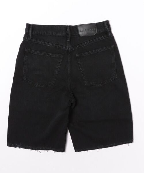 ALLSAINTS（オールセインツ）の「AKI CROSSOVER WIDE LEG SHORTS | AKI クロスオーバー ワイド レッグ ショーツ（デニムパンツ・レディース・ブラック・24/25/26/27）」の8枚目の写真
