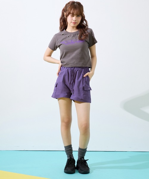 shrita(シュリータ)の「ナイロンショートカーゴパンツ(カーゴパンツ・キッズ・ブラック/イエロー系その他/パープル・L/M)」の18枚目の写真