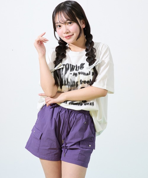 shrita(シュリータ)の「ナイロンショートカーゴパンツ(カーゴパンツ・キッズ・ブラック/イエロー系その他/パープル・L/M)」の19枚目の写真