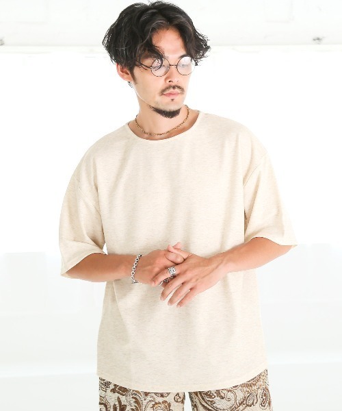 LUXSTYLE(ラグスタイル)の「スラブミックスリラックス半袖Tシャツ(Tシャツ/カットソー・メンズ・グレー/ブラック・M/L)」の21枚目の写真