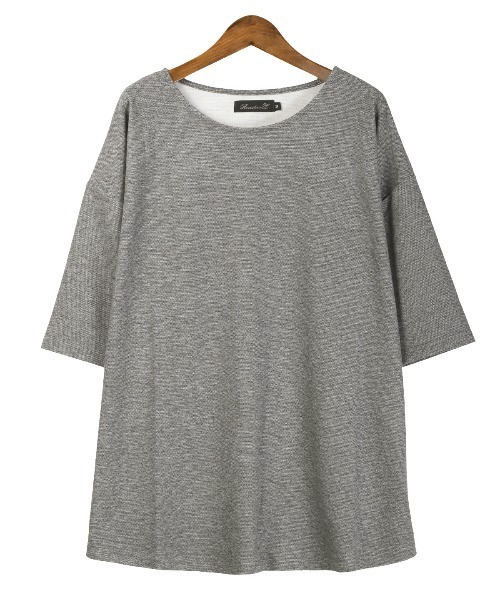 LUXSTYLE(ラグスタイル)の「スラブミックスリラックス半袖Tシャツ(Tシャツ/カットソー・メンズ・グレー/ブラック・M/L)」の12枚目の写真
