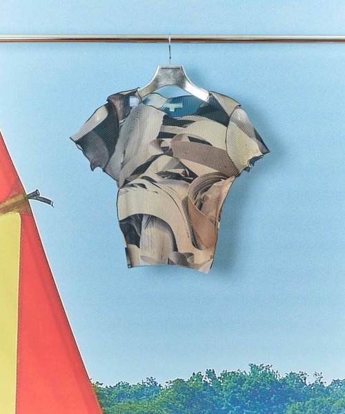 kotohayokozawa（コトハヨコザワ）の「【kotohayokozawa/コトハヨコザワ】SHEER GRAPHIC TINY TOP/シアーグラフィックトップ/ウォッシャブル（Tシャツ/カットソー・レディース・ベージュ/ピンク・FREE）」の15枚目の写真