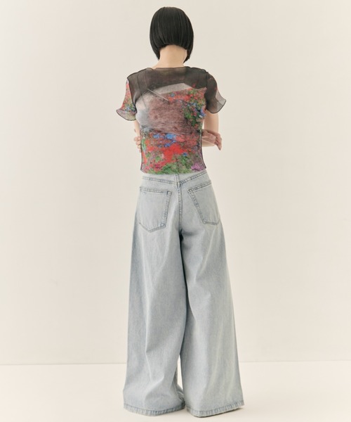 kotohayokozawa（コトハヨコザワ）の「【kotohayokozawa/コトハヨコザワ】SHEER GRAPHIC TINY TOP/シアーグラフィックトップ/ウォッシャブル（Tシャツ/カットソー・レディース・ベージュ/ピンク・FREE）」の12枚目の写真