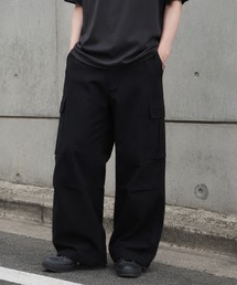 NYLAUS（ナイラス）の「【NYS】ワイドカーゴパンツ カモフラ柄ワイドパンツ（カーゴパンツ）」