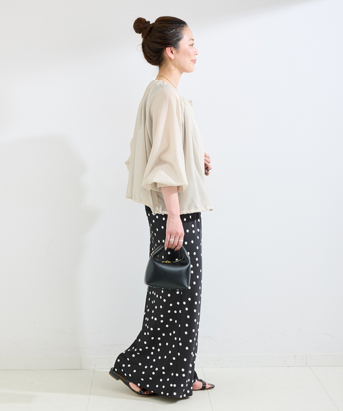 B.C STOCK（ベーセーストック）の「手洗い可 / 接触冷感 / シアーボイルZIP-UPクロップブルゾン（ブルゾン・レディース・ホワイト/ブラック/カーキ・FREE）」の12枚目の写真