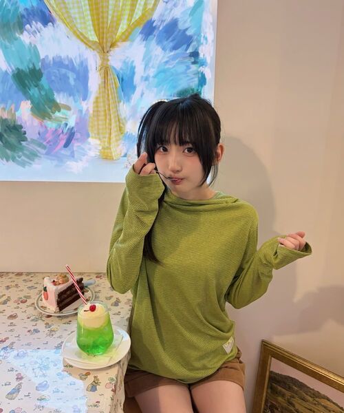 chancechance(チャンスチャンス)の「CEC LIGHTWEIGHT LABEL HOODIE (NEON GREEN)(Tシャツ/カットソー・レディース・その他・FREE)」の6枚目の写真