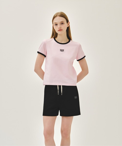 MARITHE + FRANCOIS GIRBAUD(マリテフランソワジルボー)の「W CLASSIC LOGO RINGER TEE(Tシャツ/カットソー・レディース・ホワイト/ネイビー/ライトピンク/ヘザーグレー・SMALL/MEDIUM)」の4枚目の写真