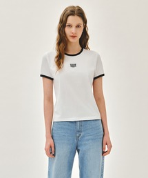 MARITHE + FRANCOIS GIRBAUD（マリテフランソワジルボー）の「W CLASSIC LOGO RINGER TEE（Tシャツ/カットソー）」
