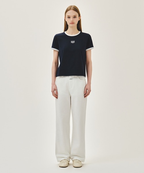 MARITHE + FRANCOIS GIRBAUD(マリテフランソワジルボー)の「W CLASSIC LOGO RINGER TEE(Tシャツ/カットソー・レディース・ホワイト/ネイビー/ライトピンク/ヘザーグレー・SMALL/MEDIUM)」の19枚目の写真