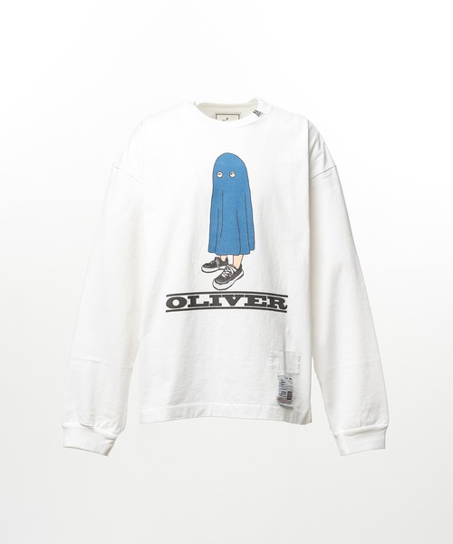 Maison MIHARA YASUHIRO(メゾンミハラヤスヒロ)の「OLIVER Printed Long Sleeve T-shirt(Tシャツ/カットソー・メンズ・ホワイト・46/44/48)」の1枚目の写真