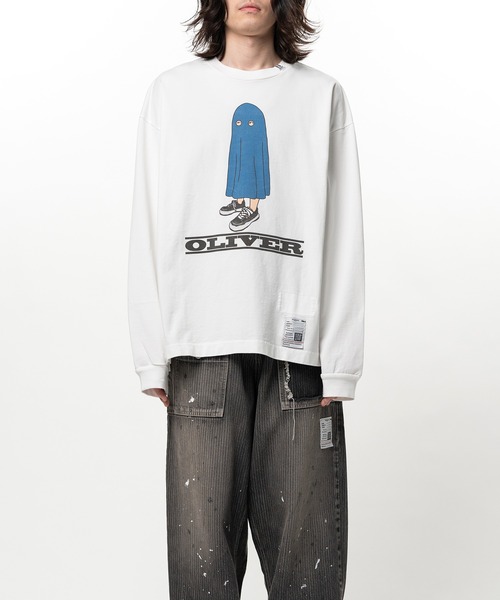 Maison MIHARA YASUHIRO(メゾンミハラヤスヒロ)の「OLIVER Printed Long Sleeve T-shirt(Tシャツ/カットソー・メンズ・ホワイト・46/44/48)」の3枚目の写真