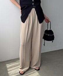 接触冷感ピンタックワイドパンツ