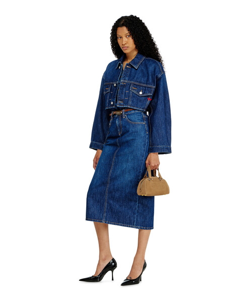 DIESEL（ディーゼル）の「ウィメンズ デニムジャケット DE-MALLEY（デニムジャケット・レディース・ダークインディゴブルー・LARGE/MEDIUM/SMALL/X-SMALL）」の3枚目の写真