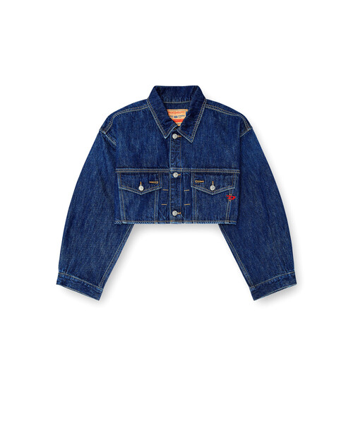 DIESEL（ディーゼル）の「ウィメンズ デニムジャケット DE-MALLEY（デニムジャケット・レディース・ダークインディゴブルー・LARGE/MEDIUM/SMALL/X-SMALL）」の6枚目の写真