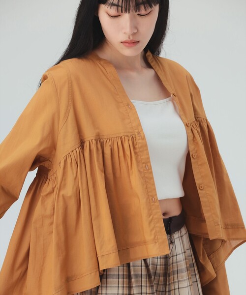 BEAMS HEART（ビームスハート）の「ティアード ボイル ブラウス（シャツ/ブラウス・レディース・イエロー系その他5/ブラック/ホワイト系その他5・FREE）」の8枚目の写真