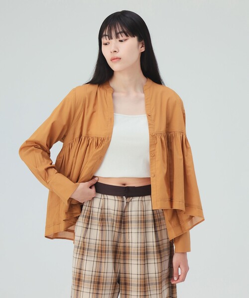 BEAMS HEART（ビームスハート）の「ティアード ボイル ブラウス（シャツ/ブラウス・レディース・イエロー系その他5/ブラック/ホワイト系その他5・FREE）」の4枚目の写真