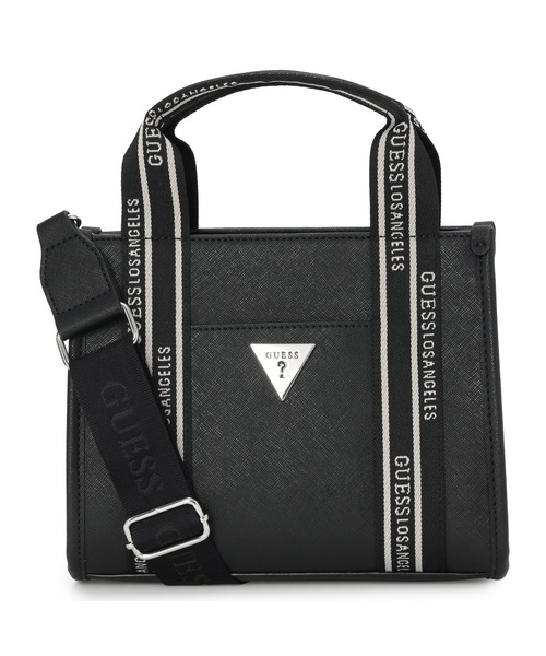 Guess(ゲス)の「JACKIE Mini Tote ミニトート トートバッグ ショルダーバッグ(トートバッグ・レディース・インディゴブルー/ブラック系その他/アイボリー・ONE SIZE)」の1枚目の写真