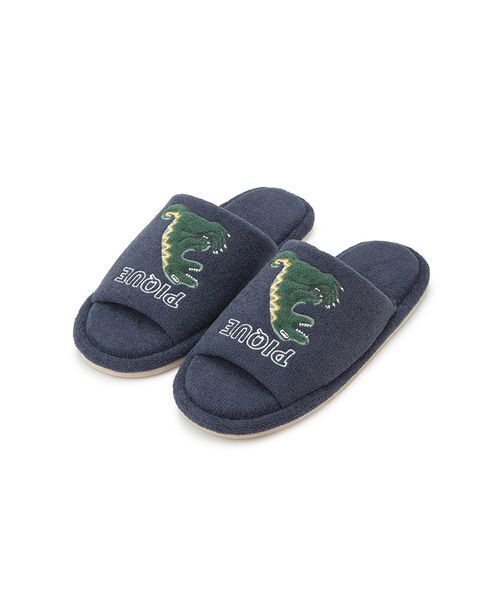 gelato pique(ジェラートピケ)の「【HOMME】エアリーモコスリーピングダイナソールームシューズ(ルームシューズ/スリッパ・メンズ・クリーム/ネイビー・F)」の4枚目の写真