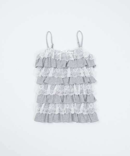OLIVE des OLIVE(オリーブデオリーブ)の「【Belle Charme】Lace Tiered Camisole(キャミソール・レディース・トップグレー/ブラック・FREE)」の17枚目の写真