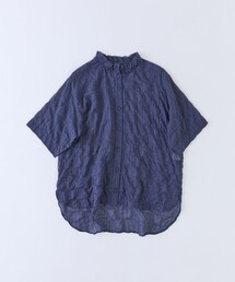 conges payes ADIEU TRISTESSE（コンジェ ペイエ アデュートリステス）の「【FAVE】シャーリングダブルフリルカラーブラウス（シャツ/ブラウス・レディース）」