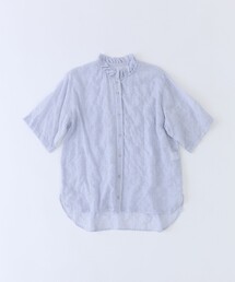 【FAVE】シャーリングダブルフリルカラーブラウス