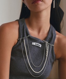 SOEMIN（ソミン）の「Triple safety pin chain brooch／3連セーフティーピンチェーンブローチ（ブローチ/コサージュ）」