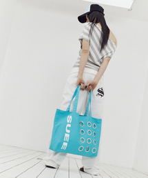 BULLET HOLE SHOPPER BAG / BLUE