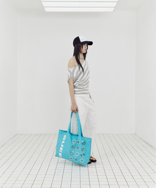 SETUP-EXE(セットアップイーエックスイー)の「BULLET HOLE SHOPPER BAG / BLUE(エコバッグ/サブバッグ・レディース・その他・OS)」の10枚目の写真