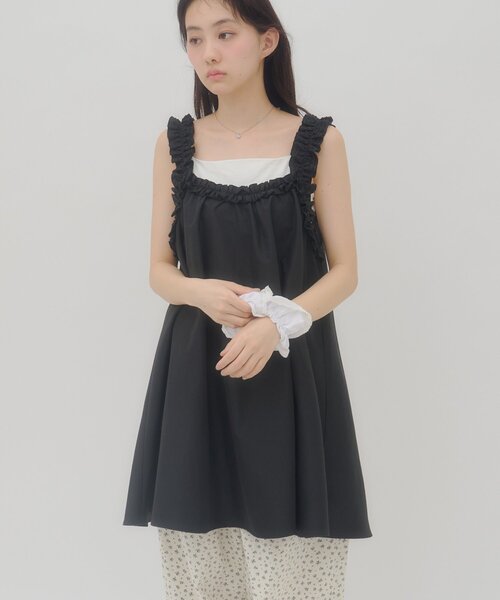 DISCOAT(ディスコート)の「【umm.】ホイップキャミチュニック(シャツ/ブラウス・レディース・ブラック/オフホワイト/レモンイエロー・FREE)」の20枚目の写真
