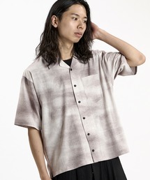 NO ID. | 【NO ID.】Abstract Print Open Collar Shirt / アブストラクト プリント オープン カラー シャツ(シャツ/ブラウス)