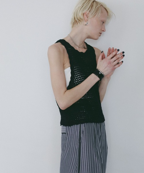 BAYFLOW(ベイフロー)の「【EF(エフ)】ニットメッシュベスト(WOMEN)(ベスト・レディース・ライトベージュ/ブラック・FREE)」の20枚目の写真