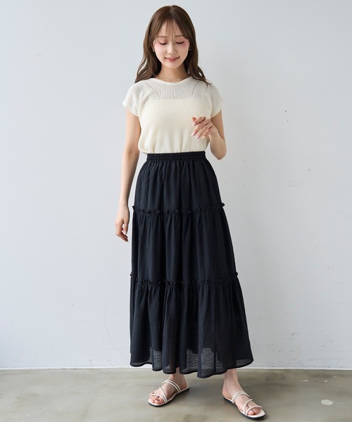 mil(ミル)の「バックデザインニット【587279】(ニット/セーター・レディース・ベージュ/ブラック/イエロー/ライトブルー/パープル/オフホワイト・ONE SIZE)」の20枚目の写真