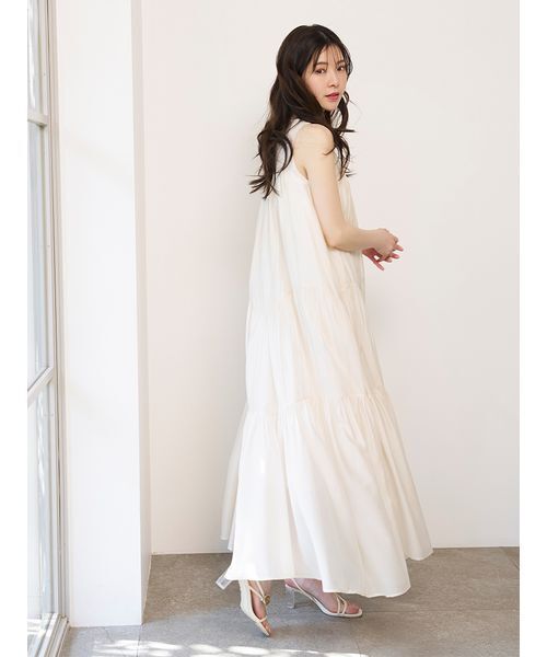 SNIDEL(スナイデル)の「ボリュームティアードワンピース(ワンピース・レディース・アイボリー/ピンク/ブラウン・1/0)」の19枚目の写真