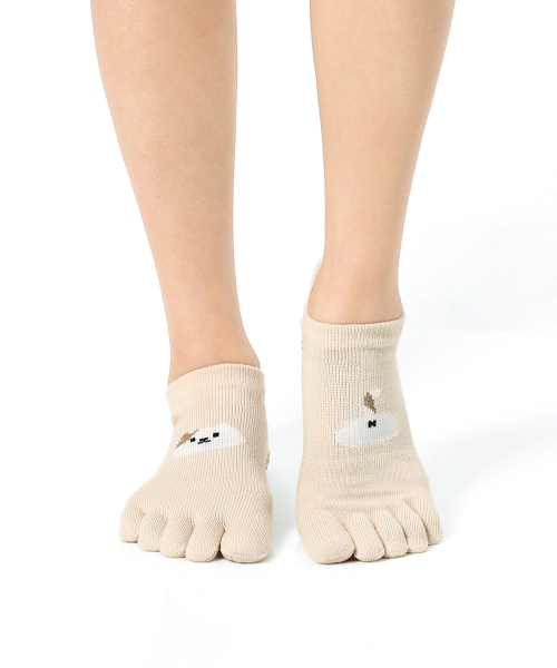ピラティス 滑り止め付き 五本指ソックス - Meow（スポーツグッズ