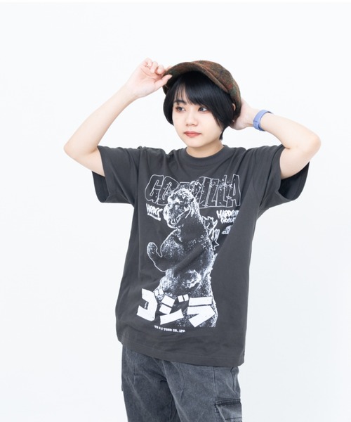 ハードコアチョコレート(ハードコアチョコレート)の「ゴジラ(1954)(白線熱線スミ)(Tシャツ/カットソー・メンズ・スミクロ・LARGE/XX-LARGE/X-LARGE)」の1枚目の写真