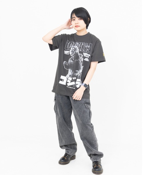 ハードコアチョコレート(ハードコアチョコレート)の「ゴジラ(1954)(白線熱線スミ)(Tシャツ/カットソー・メンズ・スミクロ・LARGE/XX-LARGE/X-LARGE)」の3枚目の写真