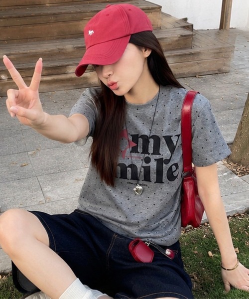 WESTSEA（ウエストシー）の「ドット柄 ロゴプリント ストレッチ 半袖Tシャツ（Tシャツ/カットソー・レディース・ホワイト/グレー・M）」の11枚目の写真