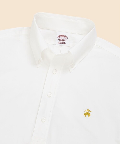 BROOKS BROTHERS(ブルックスブラザーズ)の「コットンボイル GFロゴ ショートスリーブ プルオーバーシアーシャツ(シャツ/ブラウス・メンズ・ホワイト・LARGE/MEDIUM/SMALL)」の2枚目の写真