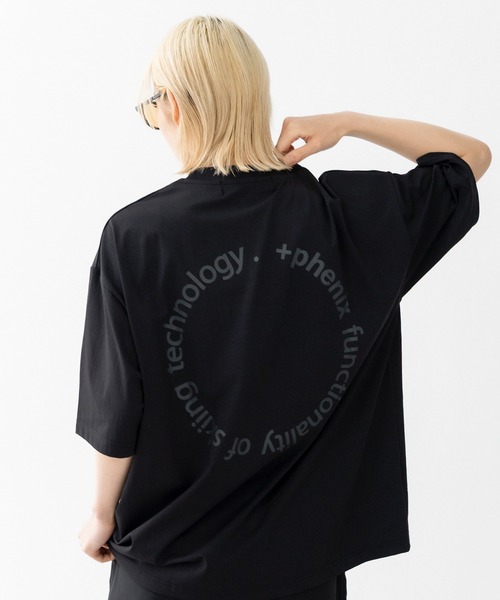 +phenix（プラスフェニックス）の「+phenix(プラスフェニックス)Outlast CIRCLE GRAPHIC SHORT SLEEVE TEE / サークルグラフィック ショートスリーブTシャツ（Tシャツ/カットソー・メンズ・グレー/ブラック/ホワイト・M/L）」の9枚目の写真