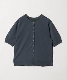 サテンコンビ 2WAY カーディガン 5分袖 ＜A DAY IN THE LIFE＞