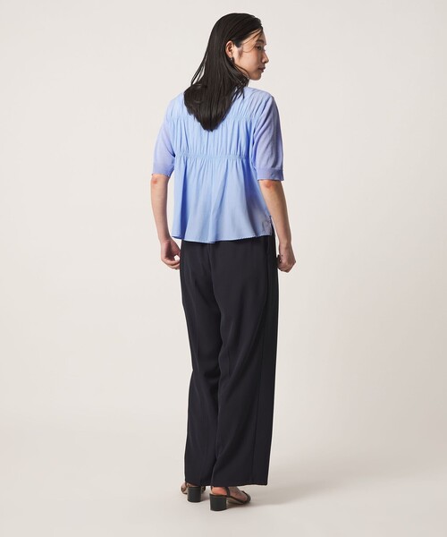 A DAY IN THE LIFE UNITED ARROWS(アデイインザライフユナイテッドアローズ)の「サテンコンビ 2WAY カーディガン 5分袖 <A DAY IN THE LIFE>(カーディガン/ボレロ・レディース・ライトブルー/ダークグレー/ブラック・FREE)」の11枚目の写真