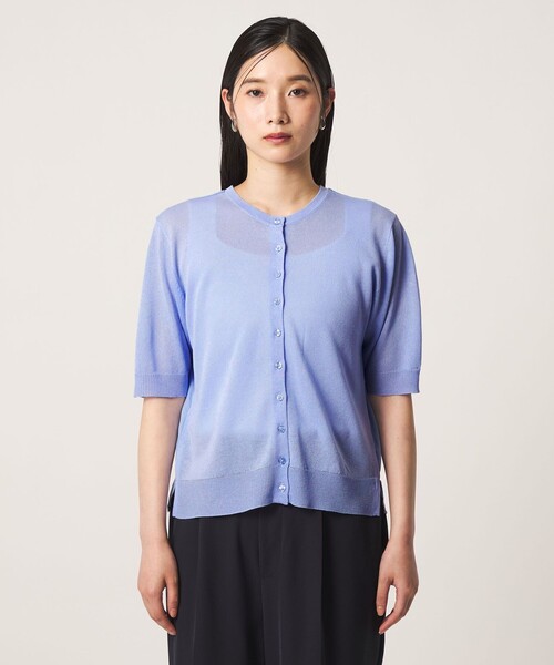 A DAY IN THE LIFE UNITED ARROWS(アデイインザライフユナイテッドアローズ)の「サテンコンビ 2WAY カーディガン 5分袖 <A DAY IN THE LIFE>(カーディガン/ボレロ・レディース・ライトブルー/ダークグレー/ブラック・FREE)」の20枚目の写真